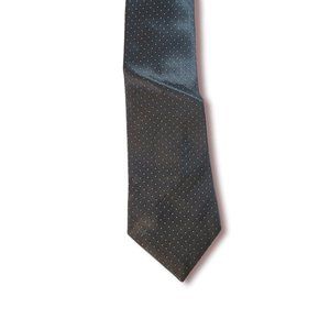 Cornerstone Men's Black & White Dotted 100% Polyester Neck Tie Size OS.